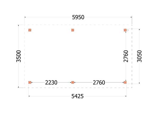 Buitenverblijf Siena 5950x3500x2500mm (bxdxh)    52.1088