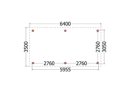 Buitenverblijf Siena 6400x3500x2500mm (bxdxh)    52.0437