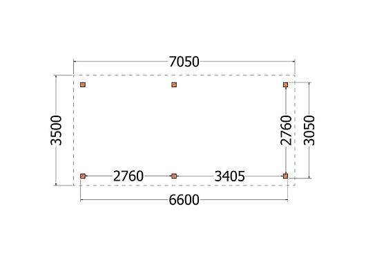Buitenverblijf Siena 7050x3500x2500mm (bxdxh)    52.0439