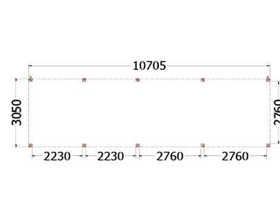 Buitenverblijf Palermo 10750x3100x2450mm (bxdxh)    52.2066