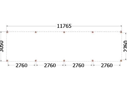 Buitenverblijf Palermo 11800x3100x2450mm (bxdxh)    52.2072