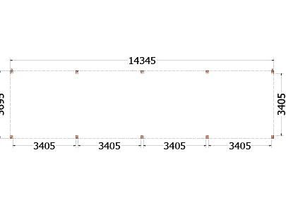 Buitenverblijf Palermo 14350x3700x2450mm (bxdxh)    52.2076