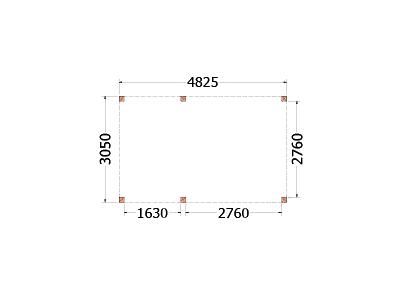Buitenverblijf Palermo 4850x3100x2450mm (bxdxh)    52.2009