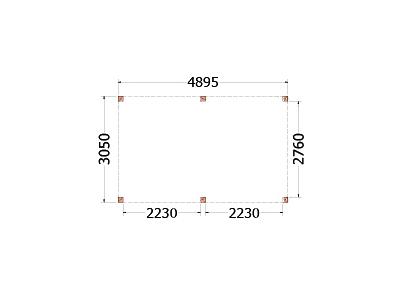 Buitenverblijf Palermo 4900x3100x2450mm (bxdxh)    52.2012