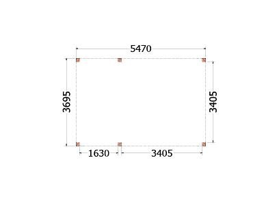 Buitenverblijf Palermo 5500x3700x2450mm (bxdxh)    52.2019