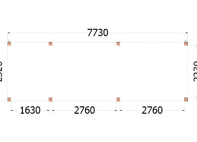 Buitenverblijf Palermo 7750x2550x2450mm (bxdxh)    52.2038