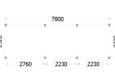 Buitenverblijf Palermo 7800x2550x2450mm (bxdxh)    52.2041