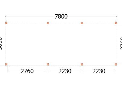 Buitenverblijf Palermo 7800x3100x2450mm (bxdxh)    52.2042