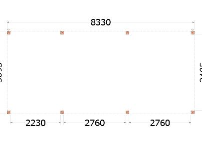 Buitenverblijf Palermo 8350x3700x2450mm (bxdxh)    52.2046
