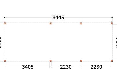 Buitenverblijf Palermo 8450x3100x2450mm (bxdxh)    52.2048