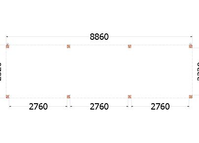Buitenverblijf Palermo 8900x2550x2450mm (bxdxh)    52.2050