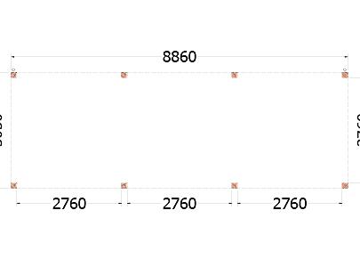 Buitenverblijf Palermo 8900x3100x2450mm (bxdxh)    52.2051
