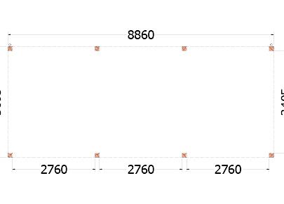 Buitenverblijf Palermo 8900x3700x2450mm (bxdxh)    52.2052