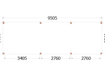 Buitenverblijf Palermo 9550x3100x2450mm (bxdxh)    52.2054