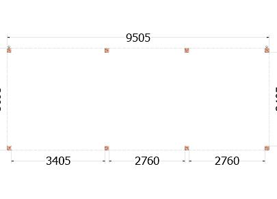 Buitenverblijf Palermo 9550x3700x2450mm (bxdxh)    52.2055