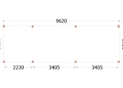 Buitenverblijf Palermo 9600x3100x2450mm (bxdxh)    52.2057