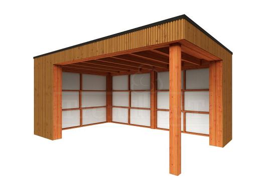 Buitenverblijf Capri 4900x3750x2550mm (bxdxh) model links alleen constructie    52.4011