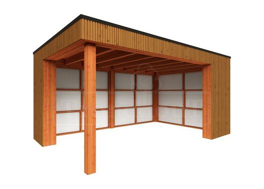 Buitenverblijf Capri 4900x3750x2550mm (bxdxh) model rechts alleen constructie    52.4041