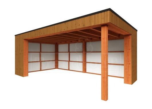 Buitenverblijf Capri 6100x3750x2550mm (bxdxh) model links alleen constructie    52.4012