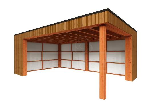 Buitenverblijf Capri 6100x4250x2550mm (bxdxh) model links alleen constructie    52.4016