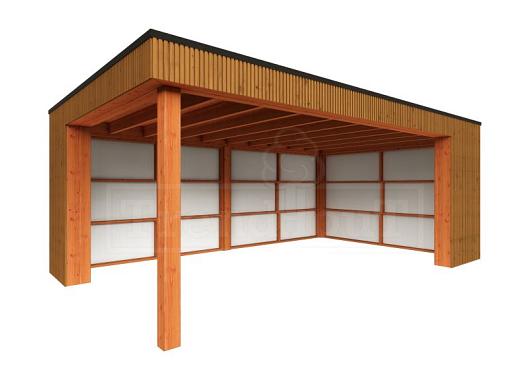 Buitenverblijf Capri 6100x4250x2550mm (bxdxh) model rechts alleen constructie    52.4046