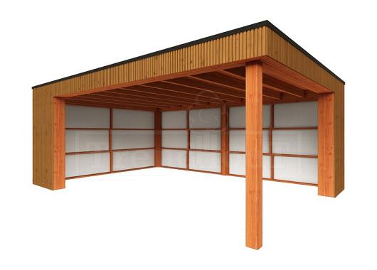 Buitenverblijf Capri 6100x4900x2550mm (bxdxh) model links alleen constructie    52.4019