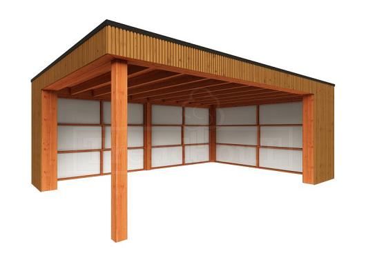 Buitenverblijf Capri 6100x4900x2550mm (bxdxh) model rechts alleen constructie    52.4049