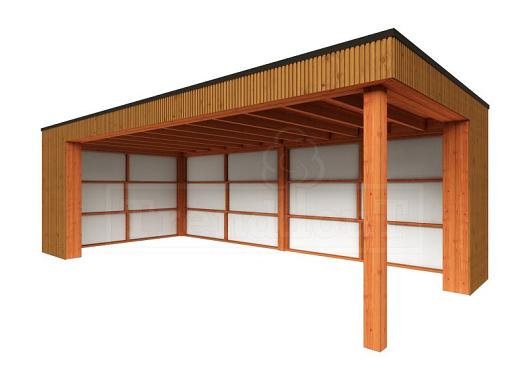 Buitenverblijf Capri 7200x3750x2550mm (bxdxh) model links alleen constructie    52.4013