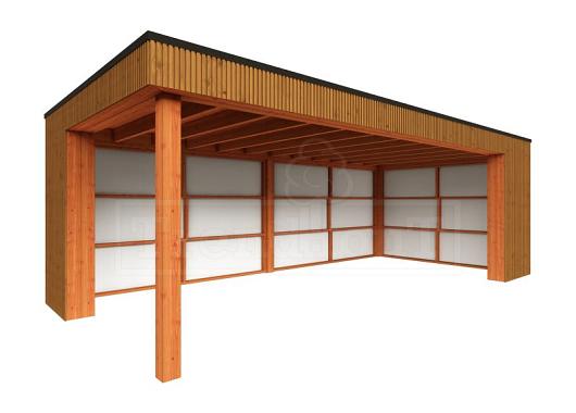 Buitenverblijf Capri 7200x3750x2550mm (bxdxh) model rechts alleen constructie    52.4043