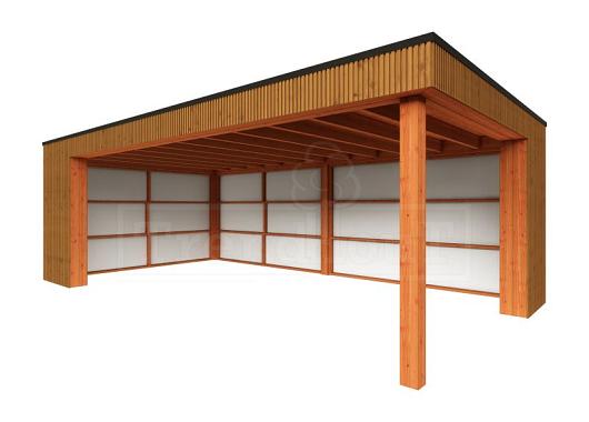 Buitenverblijf Capri 7200x4250x2550mm (bxdxh) model links alleen constructie    52.4017