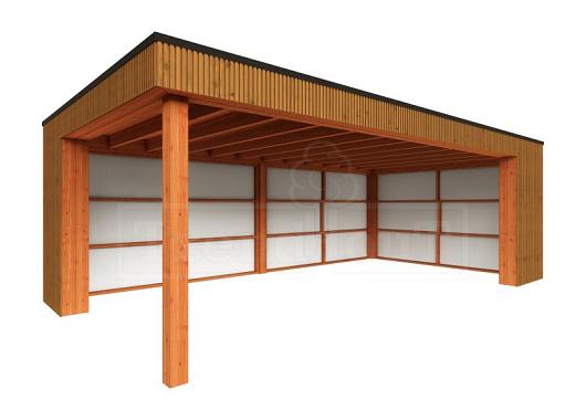 Buitenverblijf Capri 7200x4250x2550mm (bxdxh) model rechts alleen constructie    52.4047