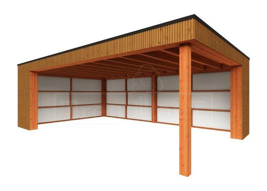 Buitenverblijf Capri 7200x4900x2550mm (bxdxh) model links alleen constructie    52.4020