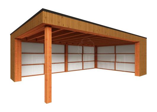 Buitenverblijf Capri 7200x4900x2550mm (bxdxh) model rechts alleen constructie    52.4050