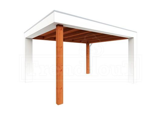 Buitenverblijf Verona model rechts 4000x4000x2500mm (bxdxh)    52.1117