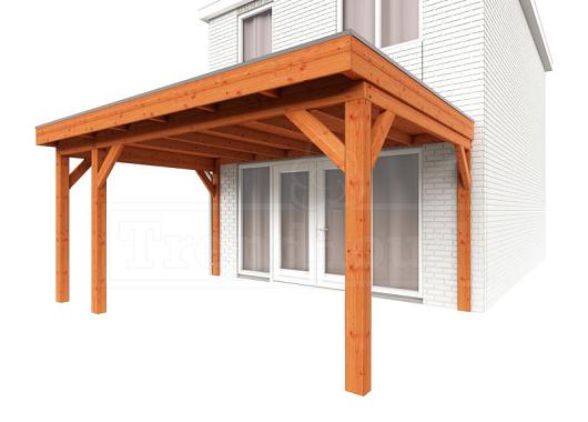 Aanbouwveranda Ancona 4800x3900x2600mm (bxdxh) links    52.2606