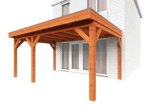 Aanbouwveranda Ancona 4950x3900x2600mm (bxdxh) links    52.2610