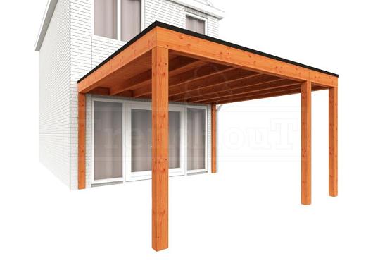 Aanbouwveranda Modena 4050x4850x2700mm (bxdxh) rechts    52.7328