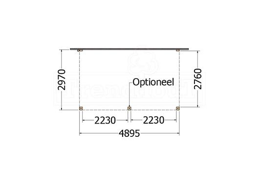 Aanbouwveranda Modena 4900x3000x2700mm (bxdxh)    52.7218