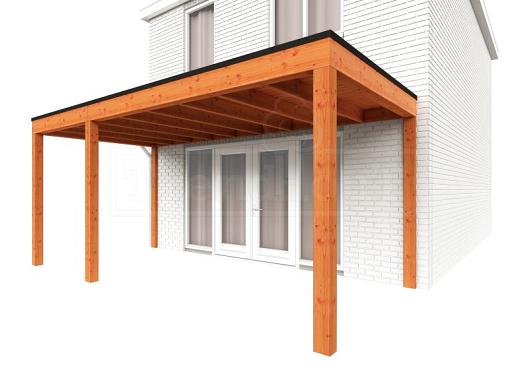 Aanbouwveranda Modena 5500x3000x2700mm (bxdxh) links    52.7222