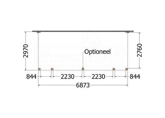 Aanbouwveranda Modena 6900x3000x2700mm (bxdxh)    52.7236