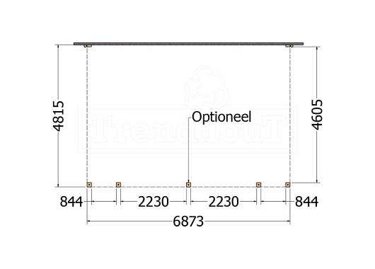 Aanbouwveranda Modena 6900x4850x2700mm (bxdxh)    52.7360