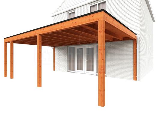 Aanbouwveranda Modena 6950x4850x2700mm (bxdxh) links    52.7362