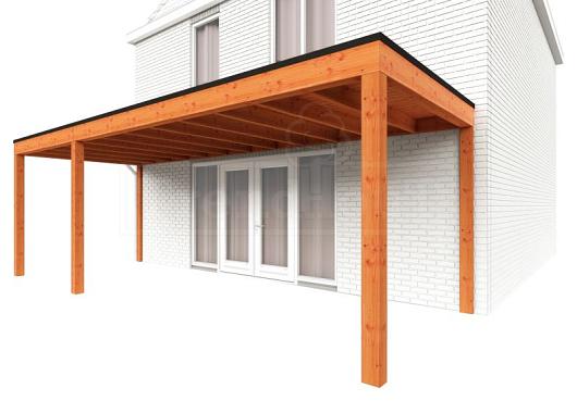 Aanbouwveranda Modena 7300x3000x2700mm (bxdxh) links    52.7246