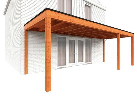 Aanbouwveranda Modena 7300x3000x2700mm (bxdxh) rechts    52.7248