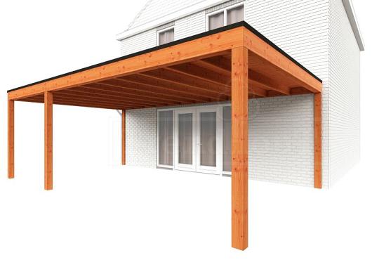 Aanbouwveranda Modena 7300x4850x2700mm (bxdxh) links    52.7370