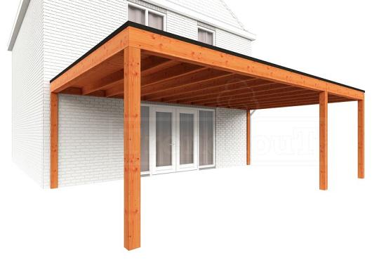 Aanbouwveranda Modena 7300x4850x2700mm (bxdxh) rechts    52.7372