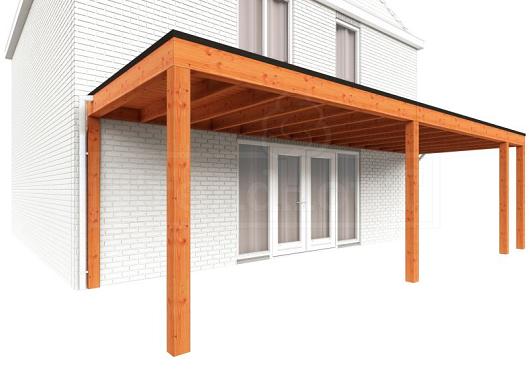 Aanbouwveranda Modena 8250x3000x2700mm (bxdxh) rechts    52.7252