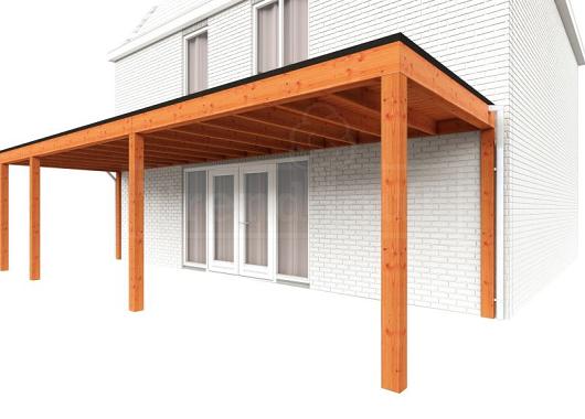 Aanbouwveranda Modena 9050x3000x2700mm (bxdxh) links    52.7256