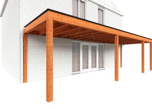 Aanbouwveranda Modena 9050x3000x2700mm (bxdxh) rechts    52.7258