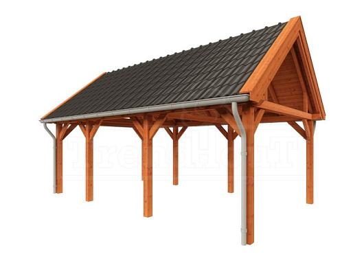 Buitenverblijf Zadeldak XL 7100x4400x4250mm (bxdxh)    52.1155